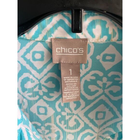 ❤️Chico’s Mixed Color Chiffon Tunic Blouse - Picture 2 of 4